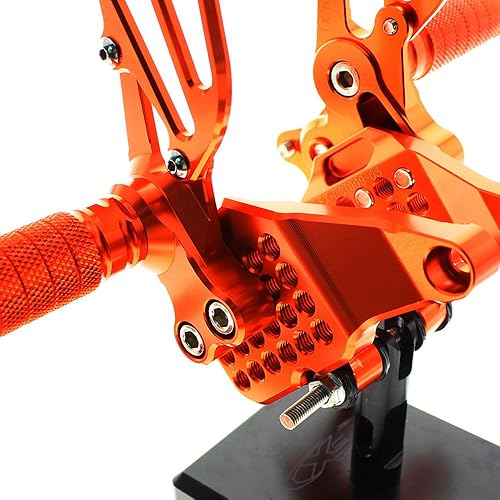 Miniatura 8 de FXCNC Juego de estriberas para motocicleta CNC Billet, reposapiés trasero totalmente ajustables, compatibles con 749 999 748 916 996 998