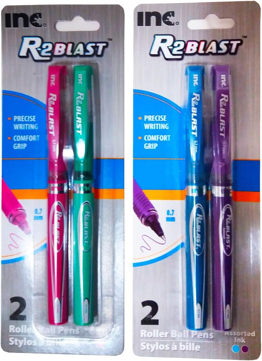 R2 Blast Gel Rollerball 0,7 mm set di 4 penne gel colorate tra cui
