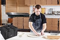 Vista 7 de cherrboll Bolsa de entrega de pizza aislada, 20 x 20 x 14 pulgadas, bolsa de entrega de alimentos de grado comercial, sin humedad