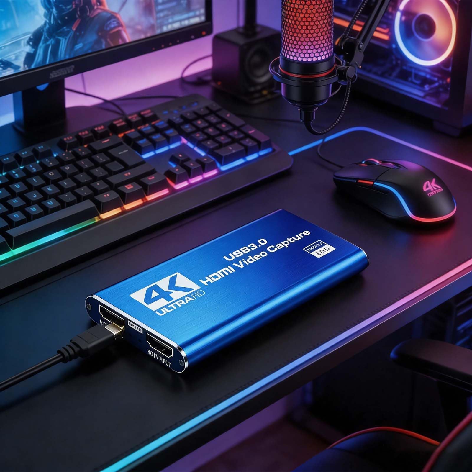 4K HDTV, USB 3.0, 1080P 60FPS, Video Capture Card, Ultra-Low Latency