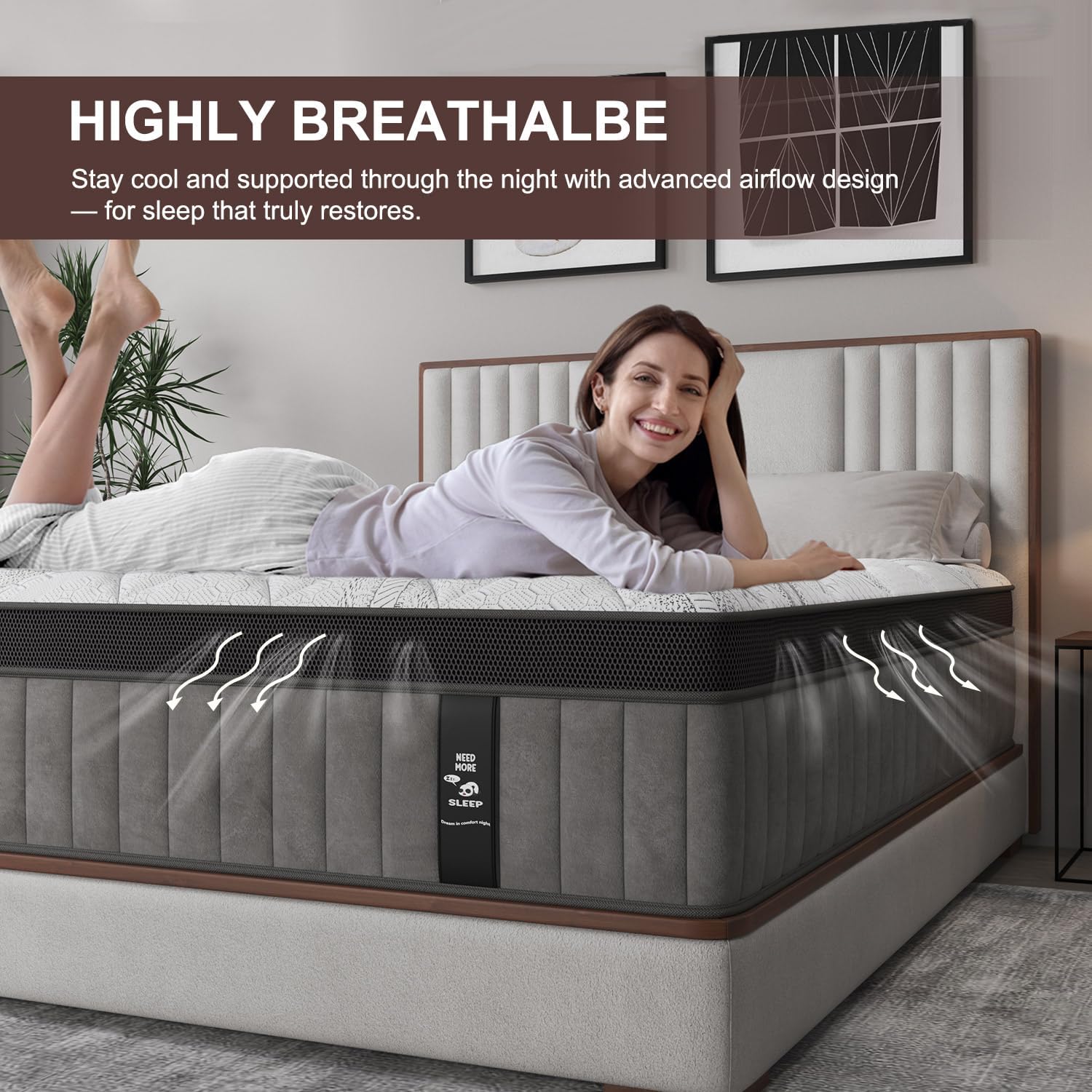 Queen Mattress,14 Inch Hybrid Mattress Queen Size with Memory Foam & Pocket Springs,Medium Firm with Cooling Top Layer,Pressure Relief & Motion Isolation,Mattresses in a Box,CertiPUR-US Certified