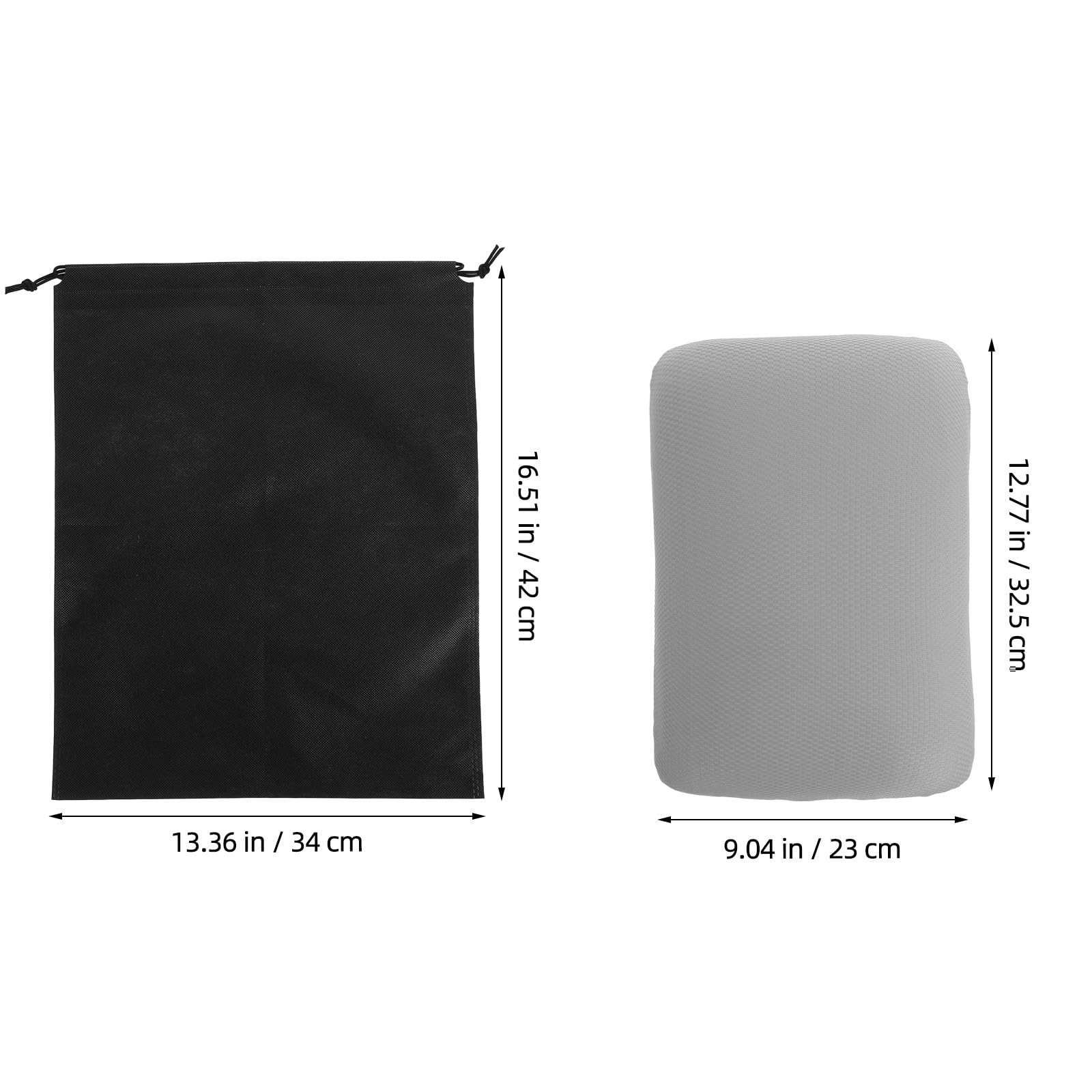 Healeved Cuscino da Viaggio in Memory Foam con Fodera Rimovibile Effetto Rinfrescante, Supporto Collo Ergonomico per Aereo, Treno e Campeggio, con Borsa Portaoggetti per Adulti