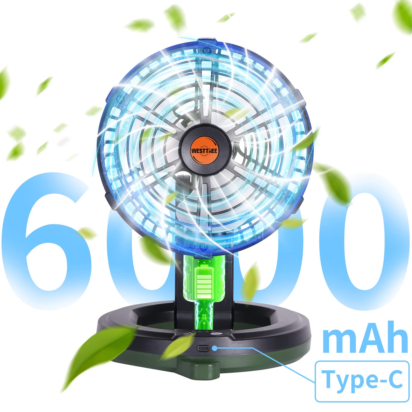 Snapklik.com : Portable Battery Operated USB Desk Fan For Camping And ...