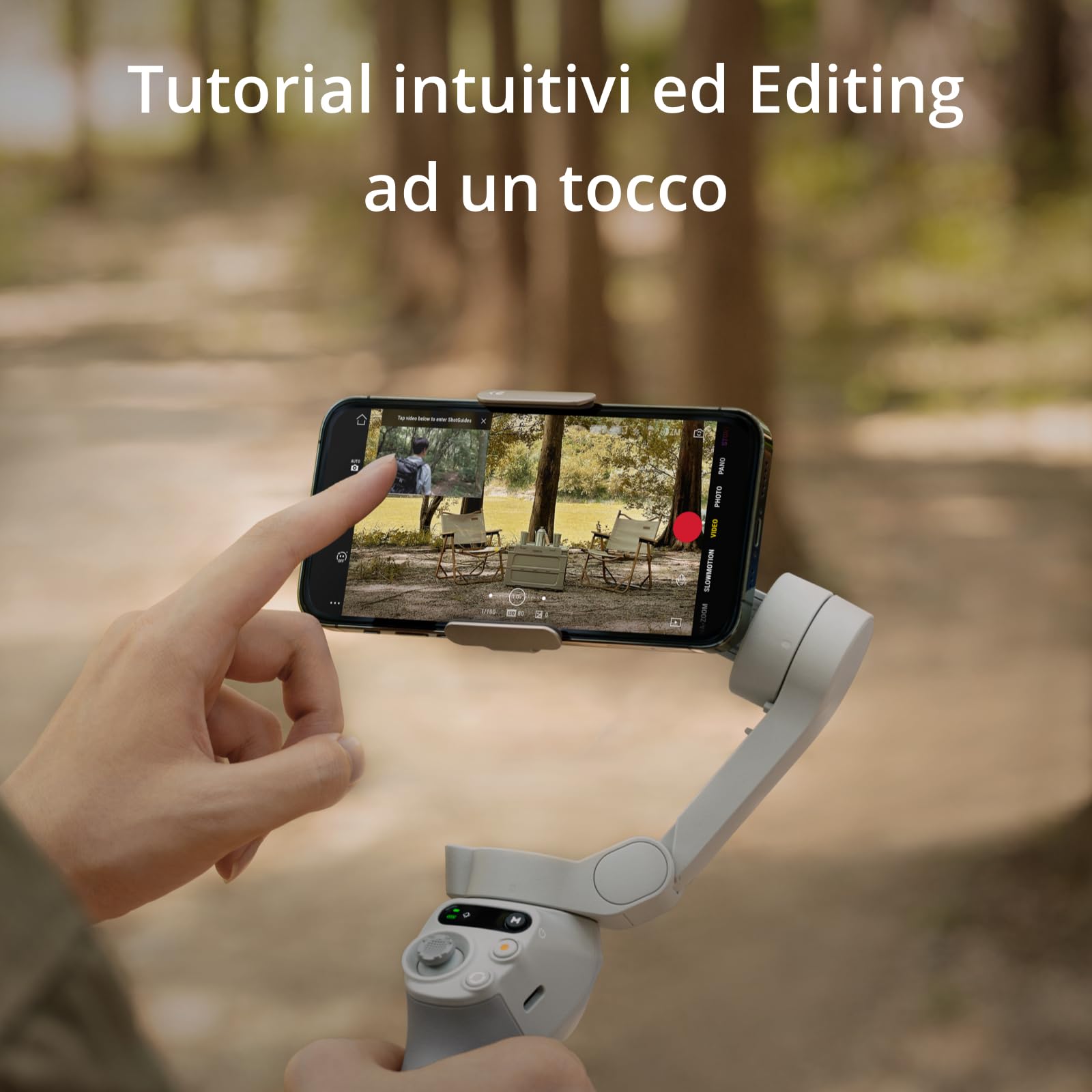 Morsetto Per Smartphone Con Luce LED Per DJI OM - Compatibile Con OM 5, OM 4, Osmo Mobile 6 E SE
