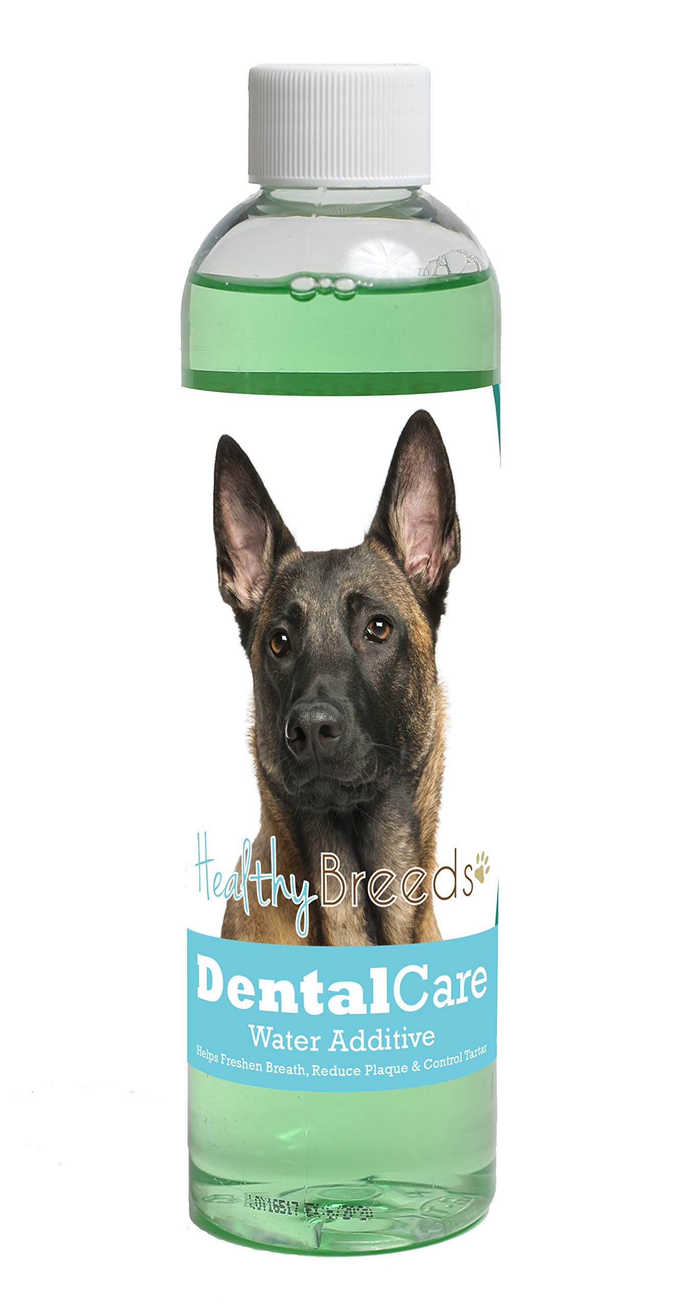 Healthy Breeds Dog Dental Care Water Additive for Belgian Malinois - Helps Freshen Breath, Reduce Plaque &amp; Control Tartar - Mint Flavor - 8 oz