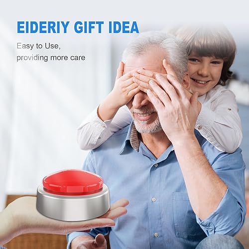 Miniatura 5 de Reloj de botón parlante grande, reloj despertador parlante para ciegos, personas mayores o con discapacidad visual habla la hora, fecha y día (rojo