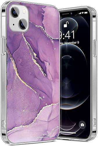 SaharaCase Marble Series - Funda para Apple iPhone 13 y iPhone 14 (2022) parachoques a prueba de golpes protección resistente antideslizante agarre