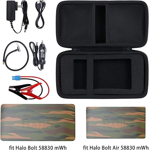 Vista 15 de khanka Funda de viaje rígida de repuesto para Halo Bolt 58830/57720 / Air 58830 / ACDC Max 55500 mWh, kit de energía de emergencia portátil, Negro