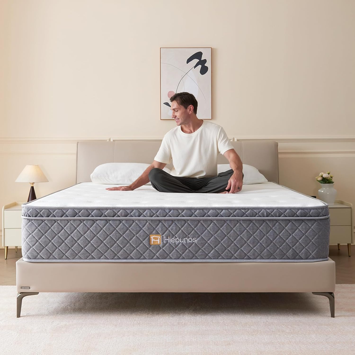 Hiepunos HPLS 6FT Super King Mattress, 8.6 Inch Hybrid Mattress King
