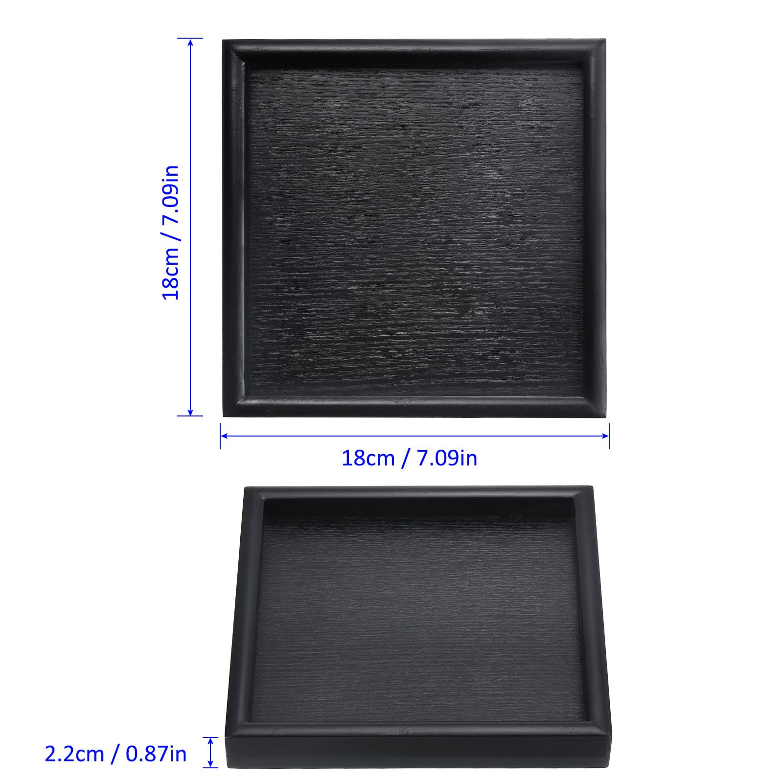 M METERXITY Wood Serving Tray, Square Wooden Decorative Platter, Kitchen Trays, Centerpiece Candle Holder Trays - Image 4