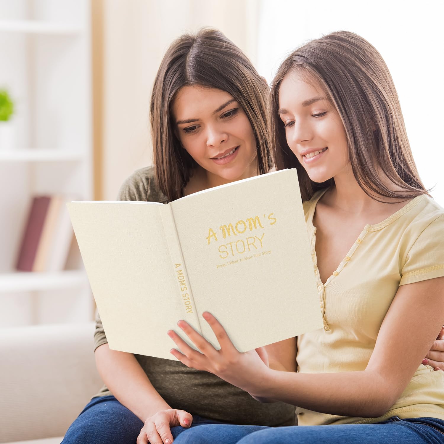 Artmag Mom's Life Story Journal Family Keepsake Book Linen Hardcover for Mom to Share Her Memories, with 250+ Prompt Questions Book Gift for Birthday Mother's Day Christmas (Beige) - Image 6