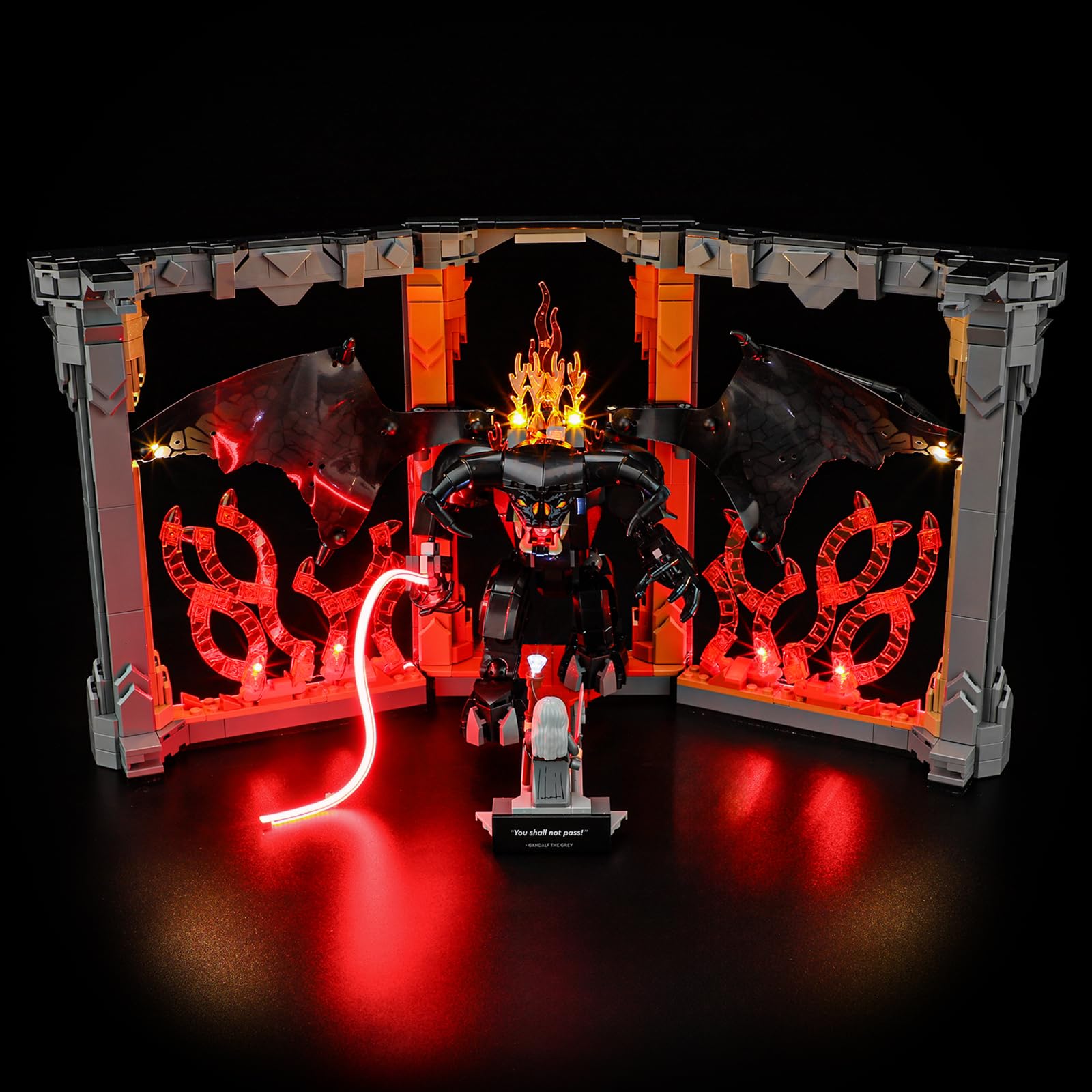 BRIKSMAX 2.0 Light Kit for Lego-Balrog Book Nook -Innovative Led Lighting Compatible with Lego Marvel 10367 - Not Included Model Set