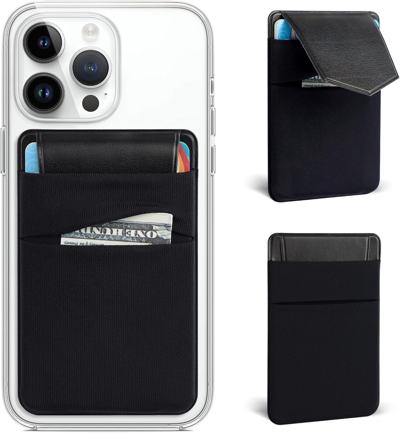 Fulgamo Phone Card Holder,2Pack Phone Wallet Stick on