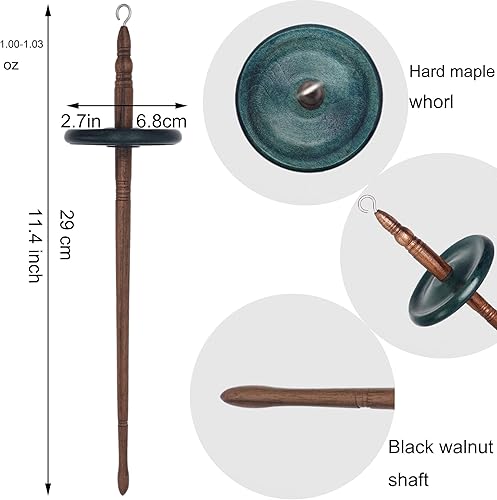 Miniatura 3 de DICHA Kit de husillo de caída en forma de flor de 3 pulgadas, husillos de madera de espirales altos y bajos con tutorial, ruedas giratorias de