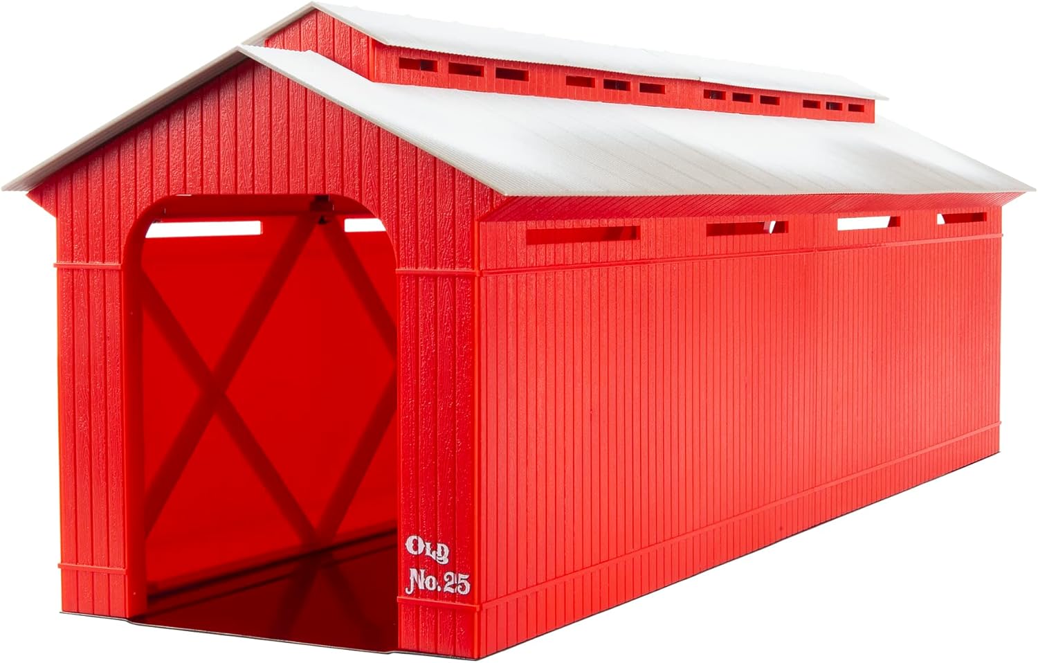 Lionel Electric O Gauge Model Train Accessories, Illuminated 24" Winter's Covered Bridge, 168 months to 999 months