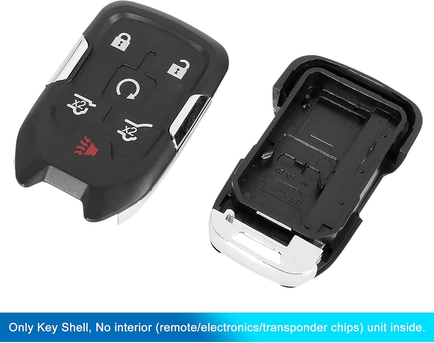 X AUTOHAUX 2pcs Car Replacement Keyless Remote Key Fob Shell Case for GMC Yukon 2014-2018 Yukon XL 2015-2018 for Chevrolet Tahoe Suburban 2014-2018 13508280