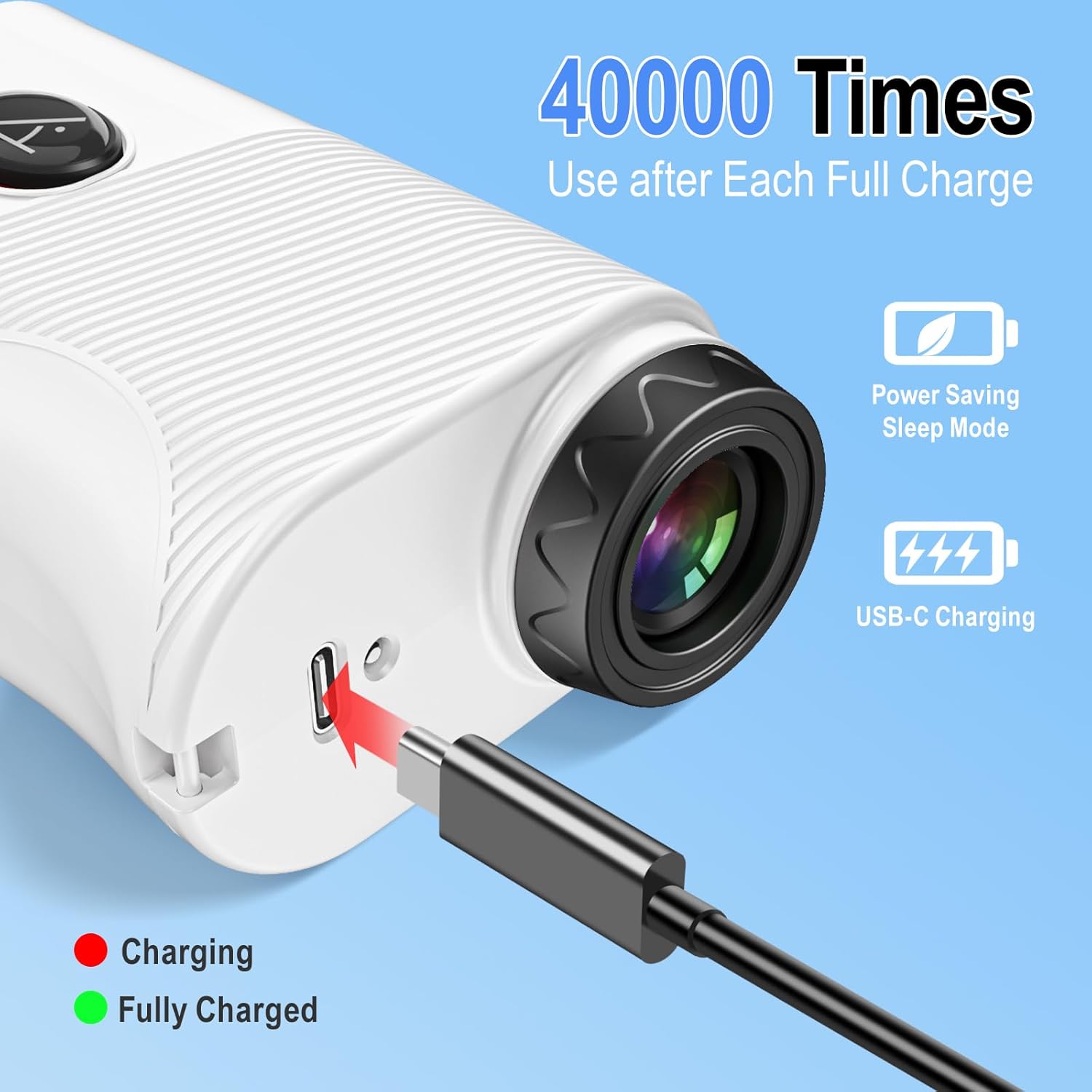 Range Finder Golf Rangefinder with Slope, 1200 Yards Laser Range Finder with 7X Magnification, Rechargeable Golf Range Finder with Flag Lock, Vibration, Magnetic, Golf Accessories - Image 6