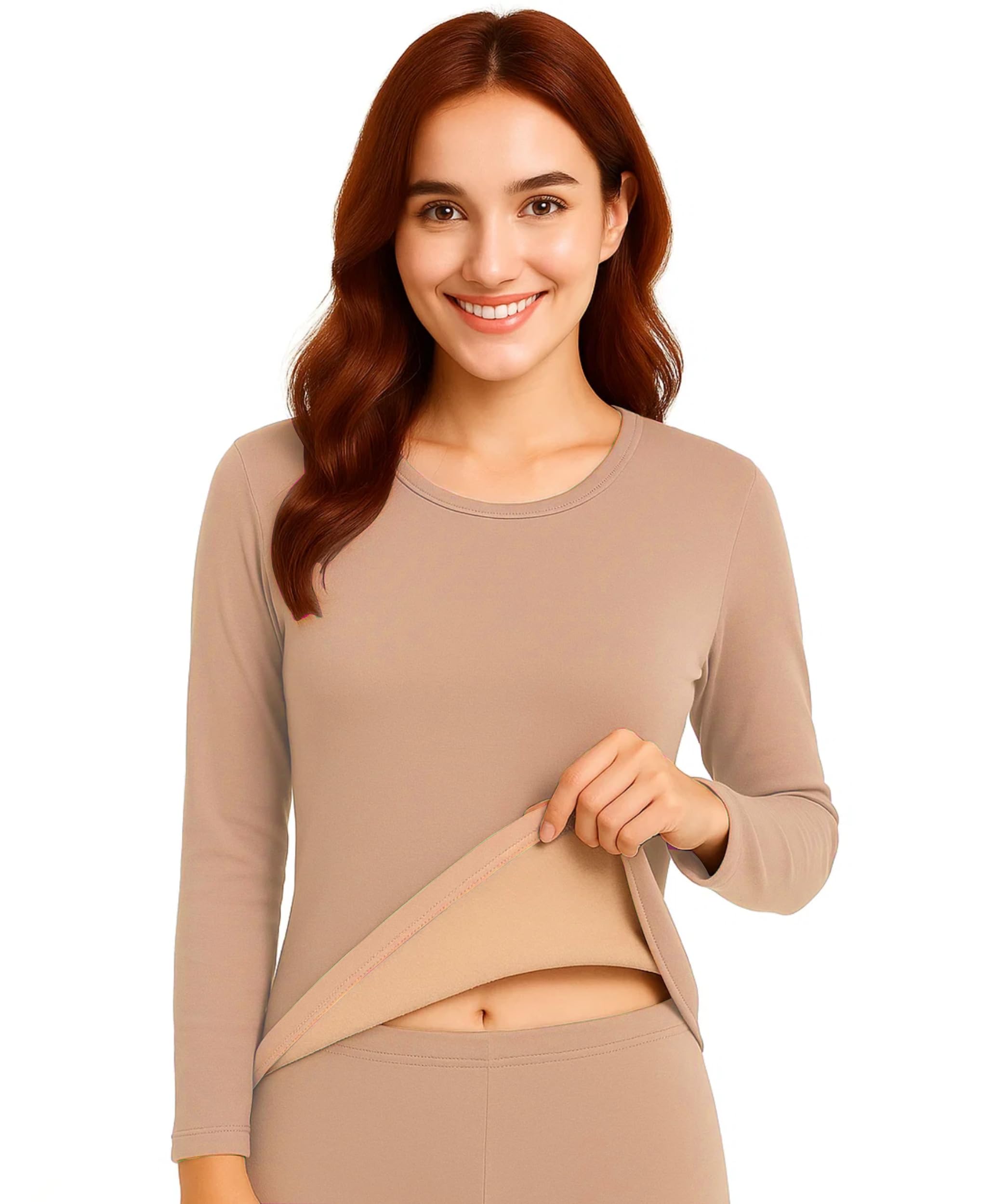 Thermal Tank Top Womens Fleece Lined Underwear Tops Undershirt for Sando Wool Cami Warm Base Layer Vest Scoop Neck