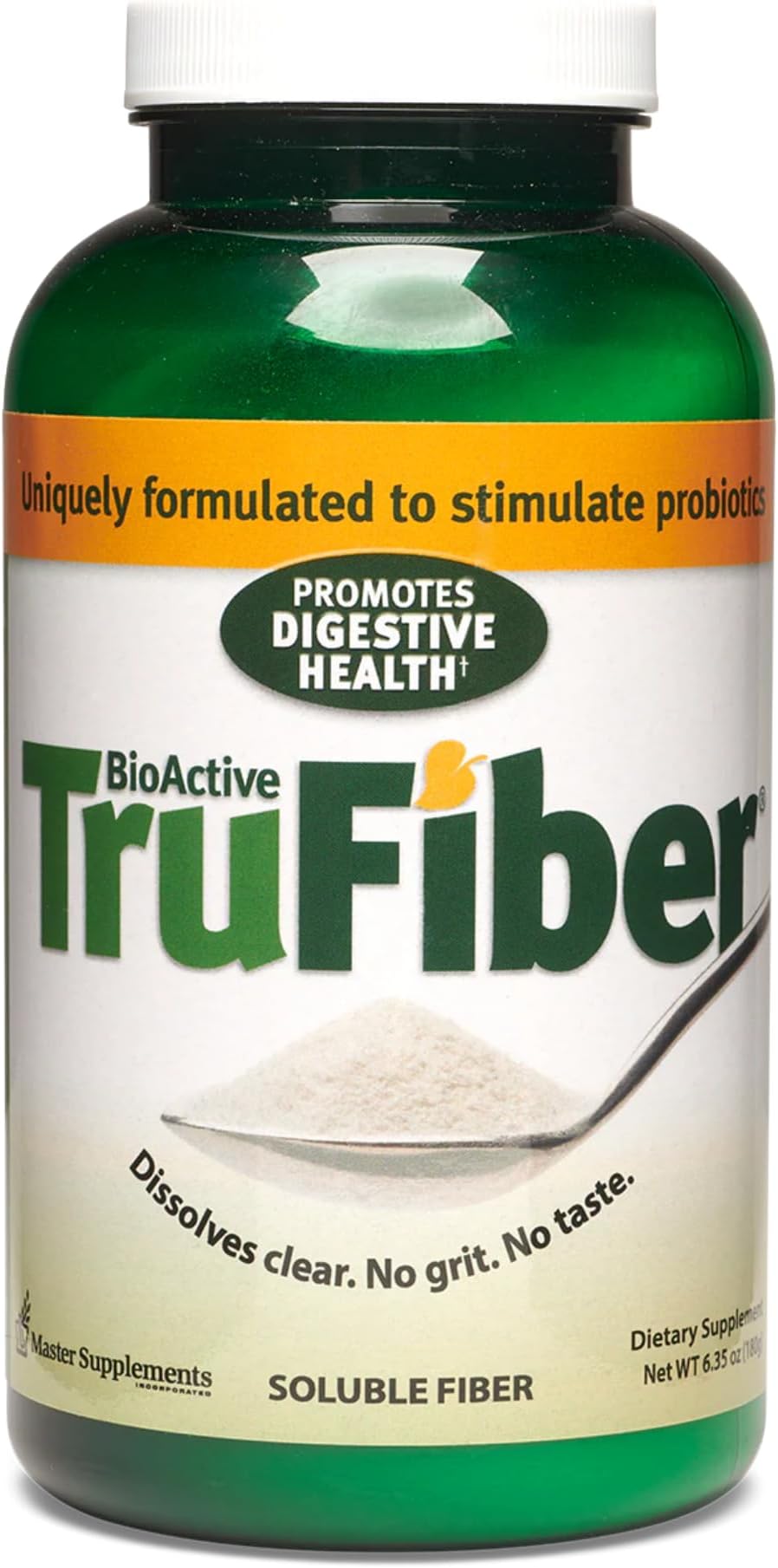 - Master Supplements TruFiber - 6.35 oz - Prebiotic Fiber to Help Boost Probiotic Growth - Supports Digestive Health - Vegan, Gluten Free - 50 Servings