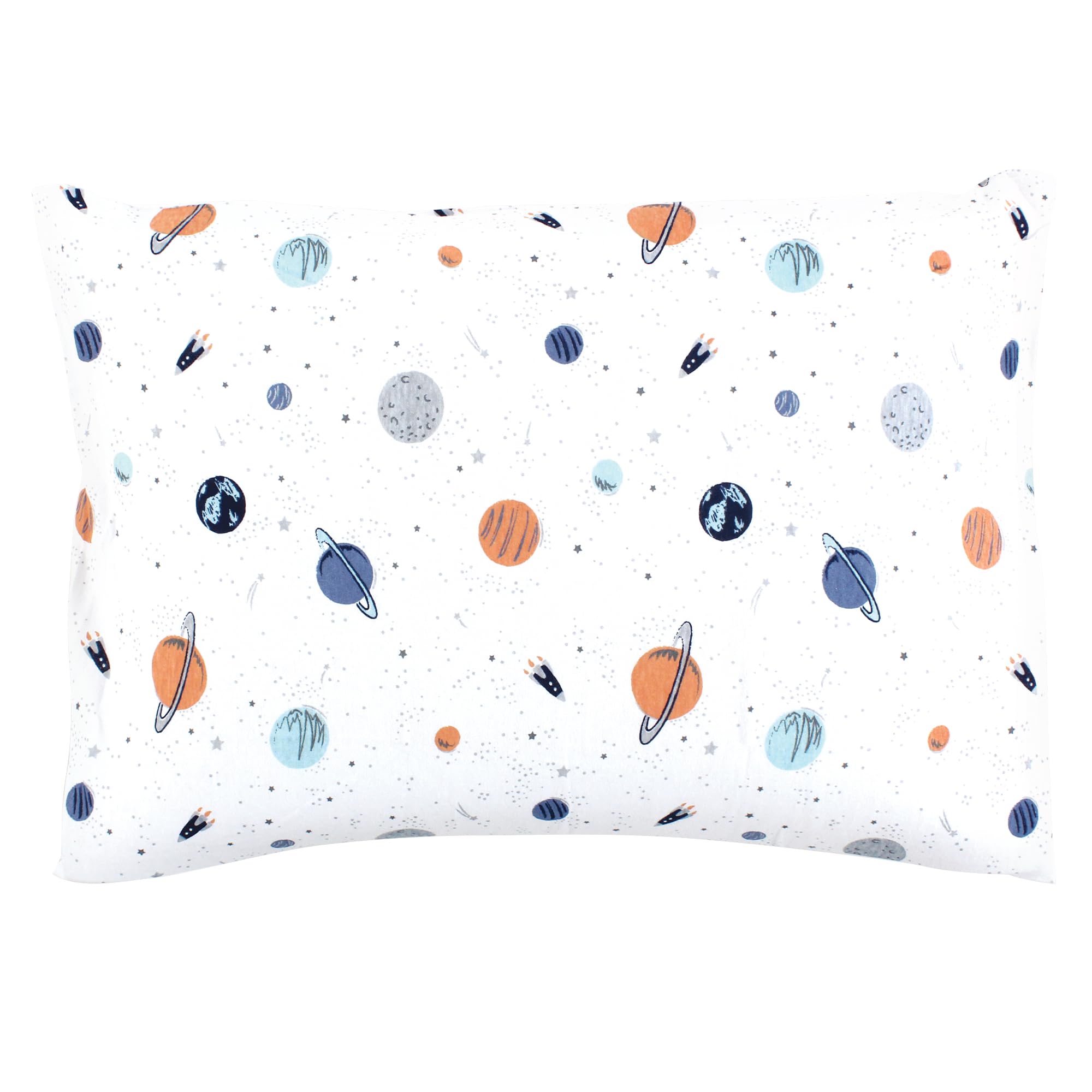 Hudson Baby Unisex Baby Cotton Toddler Pillow Case, Space, One Size