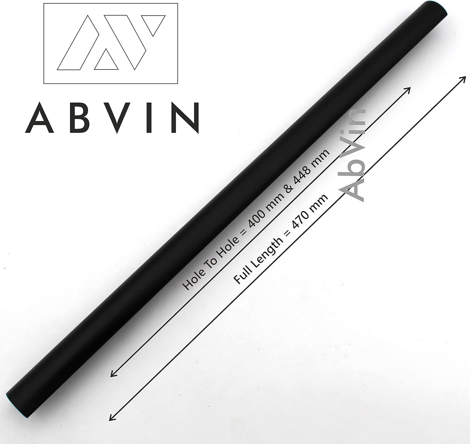 Premium Matt Black Bar Handles, Modern Cabinet Hardware, Furniture Pulls for Doors, Cabinets, Cupboards Drawers Profile Type 1 Piece (18.5 inch)