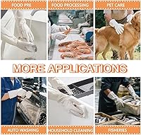 Vista 6 de Guantes de nitrilo resistentes a productos químicos, guantes de limpieza resistentes para el hogar, ácidos, álcalis, solventes, resistentes al