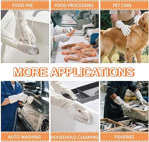 Miniatura 6 de Guantes de nitrilo resistentes a productos químicos, guantes de limpieza resistentes para el hogar, ácidos, álcalis, solventes, resistentes al