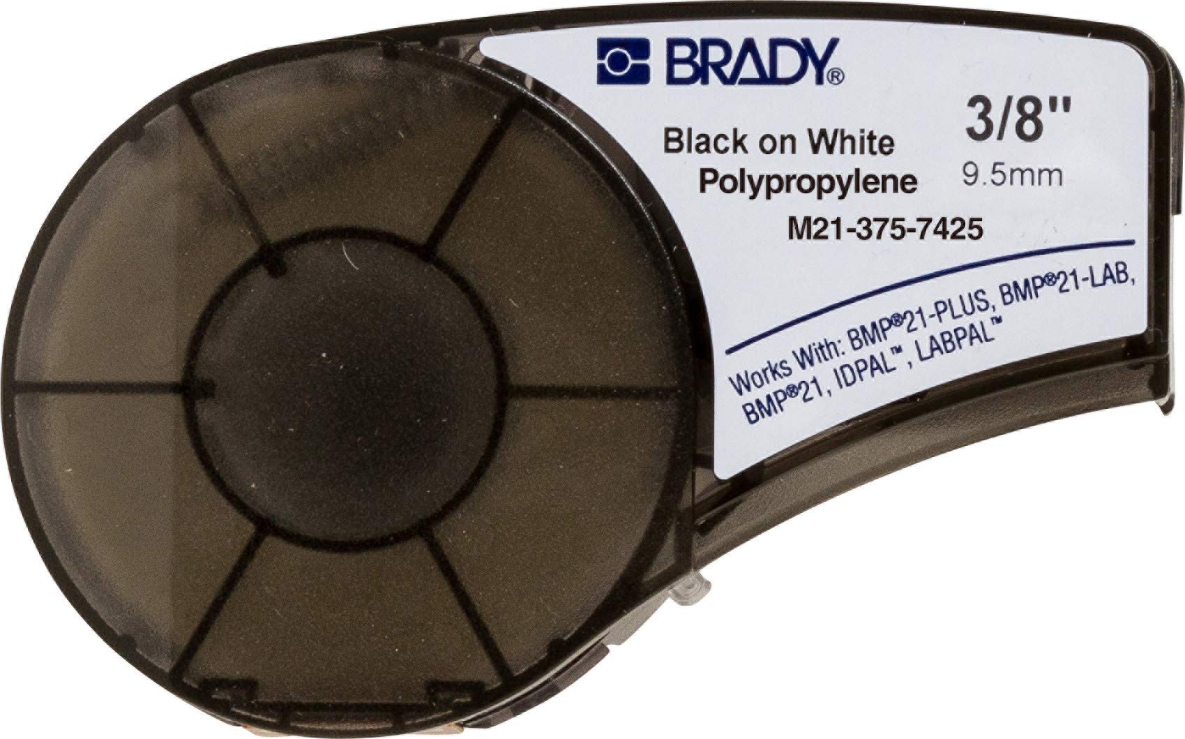 Brady M21-375-7425 Polypropylene BMP21 Mobile Printer Id Pal Labpal Label Printer Labels White 2 000 Labels per Roll 1 Roll Per Package