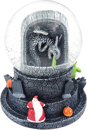 Miniatura 2 de Spirit Halloween The Nightmare Before Christmas - Globo de nieve con diseño de calabaza Jack Skellington King, con licencia oficial, NBC, decoración