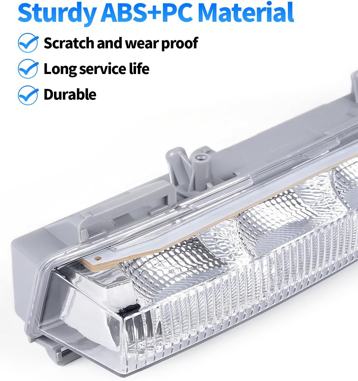 Daytime Running Light DRL LED Fog Lamp Compatible with Mercedes Benz W166 ML350 ML500 2013-2014/W166 ML550 ML63 Amg 2012-2015/X204 GLK250 GLK350 2013-2015 (Passenger Side(R:A2049065501))