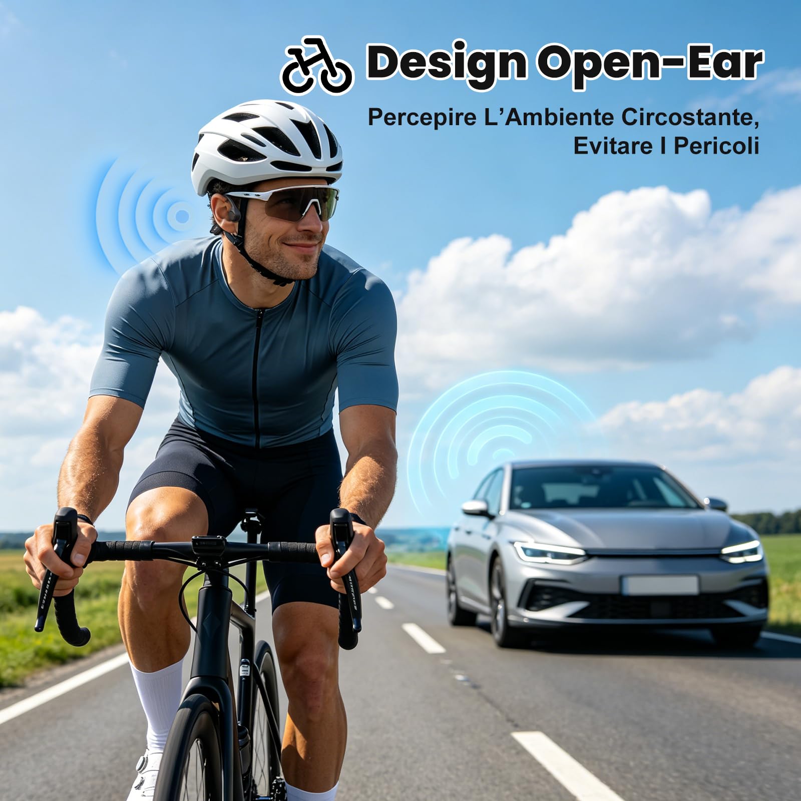MANKIW Cuffie Nuoto Conduzione Ossea IP68, Auricolari Bluetooth 5.4 con 32GB MP3, Open Ear Impermeabili per Nuoto, Sport