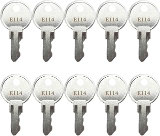 KeyPower Keys (10) for E114 / E-114 Toilet Paper Dispenser, Paper Towel, Toilet Tissue & Soap Dispensers Key Replacement