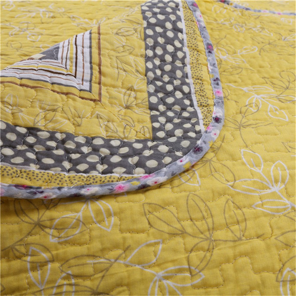 Brandream Queen Size luxe patchwork gewatteerde sprei katoen quilts set