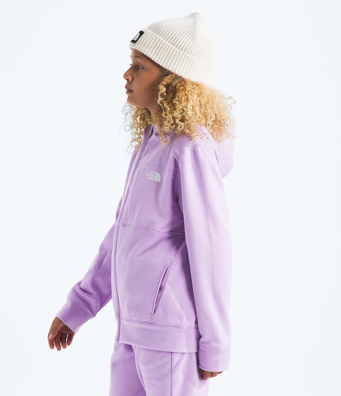 The North Face Teen TNF Performance Fleece Full Zip Hooded Jacket | Hoodie for Boys & Girls, Chest Pocket, Set-In Sleeves