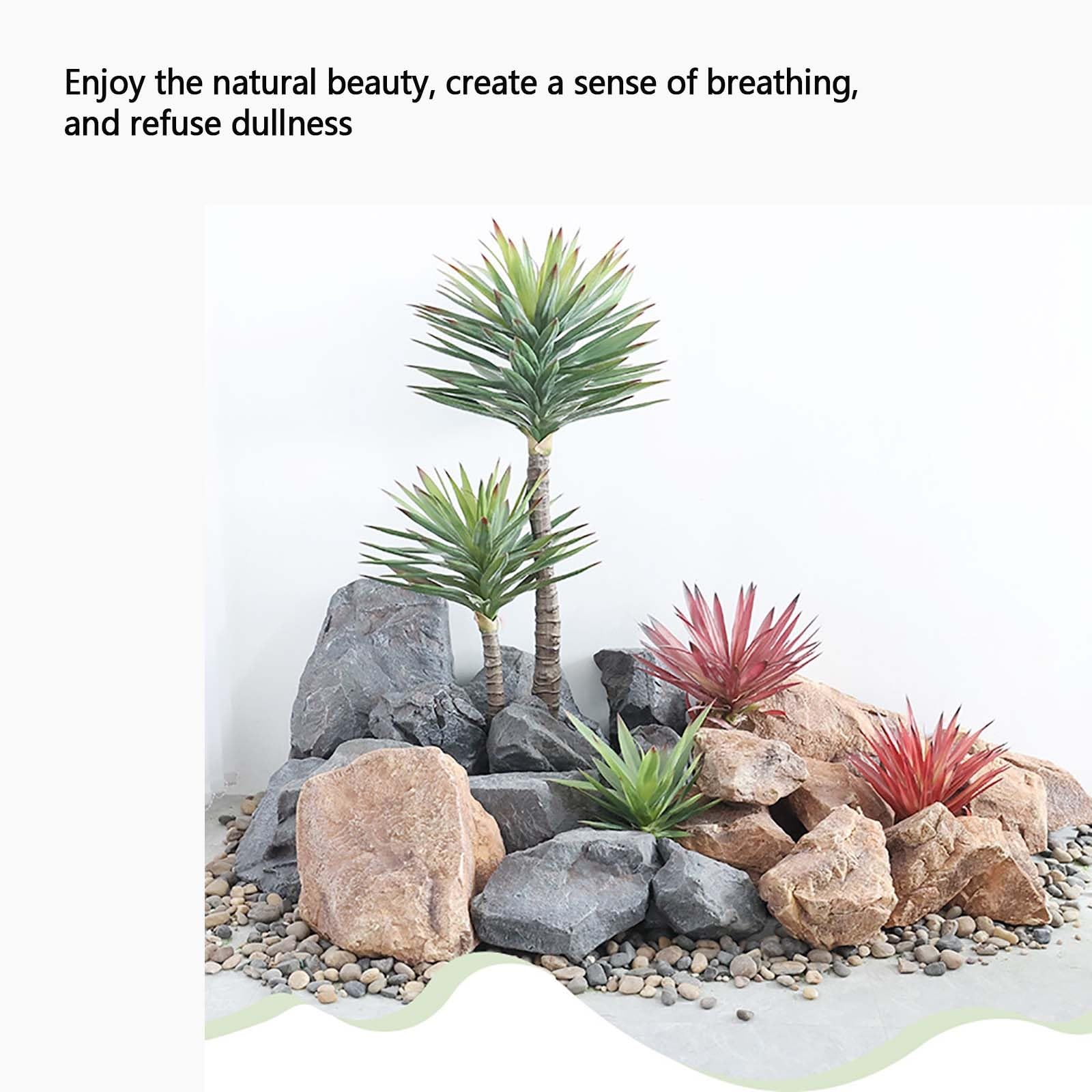 Rocce finte, puntelli in pietra sintetica da appendere, decorazioni in pietra espansa in poliuretano per paesaggistica interna, ornamenti di rocce paesaggistiche artificiali, accessori creativi per