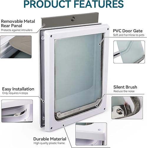Miniatura 3 de PAWISE Puerta de perro de 2 vías con solapa transparente (mediana)