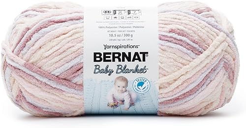 Miniatura 9 de Bernat BABY BLANKET BB - Hilo blanco  1 paquete de 10.5 onzas  Poliéster  #6 súper voluminoso  220 yardas  Tejidoganchillo