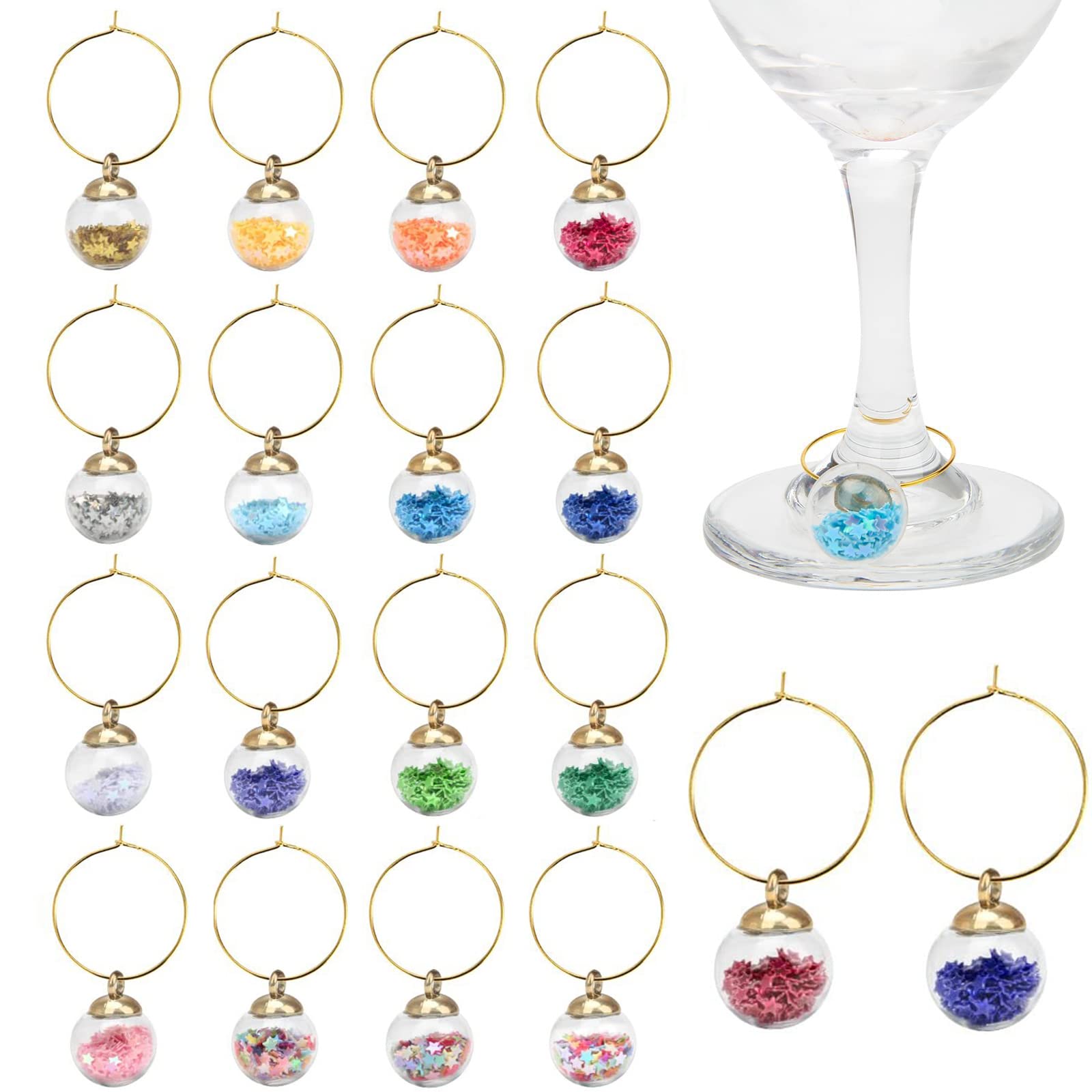 60 Segna Bicchieri Per Calici Di Vino - Ciondoli Decorativi Per Feste E Degustazioni - Foto 2