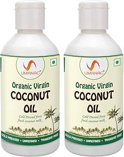 Sponsored Ad - Umanac Organic Coconut Oil for Skin, Cold-Pressed - Natural Hair Oil & Cooking Oil, Unrefined Extra Virgin ...