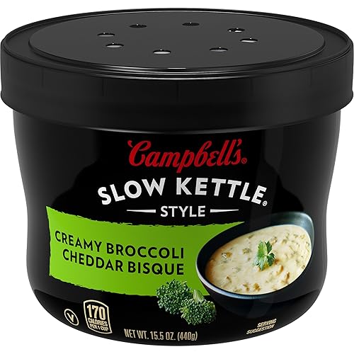 Campbell's Slow Kettle Style Creamy Broccoli Cheddar Bisque, 15.5 oz