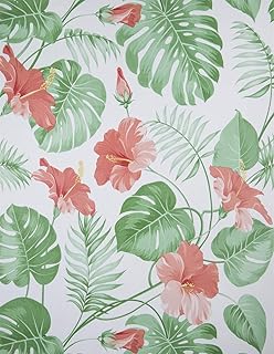 Hode Rotolo Carta Adesiva Decorativa,Vinile,Fiori,45X200cm