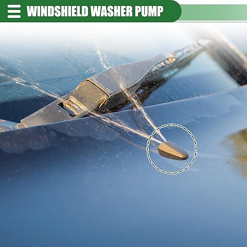 Miniatura 2 de Motoforti Bombas de limpiaparabrisas con ojales, bomba de líquido para limpiaparabrisas para Jeep Wrangler Liberty, para Dodge Durango Journey, para