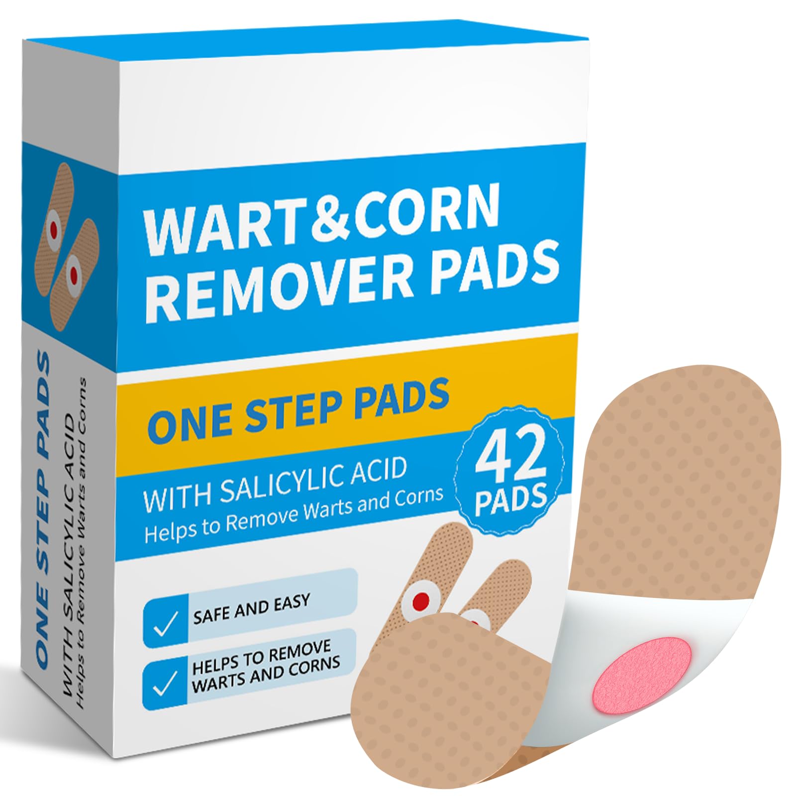 WART Corn Remover Pads for Feet 40% Salicylic Acid Wart Remover Pads, Corn Removers for Toes,Body