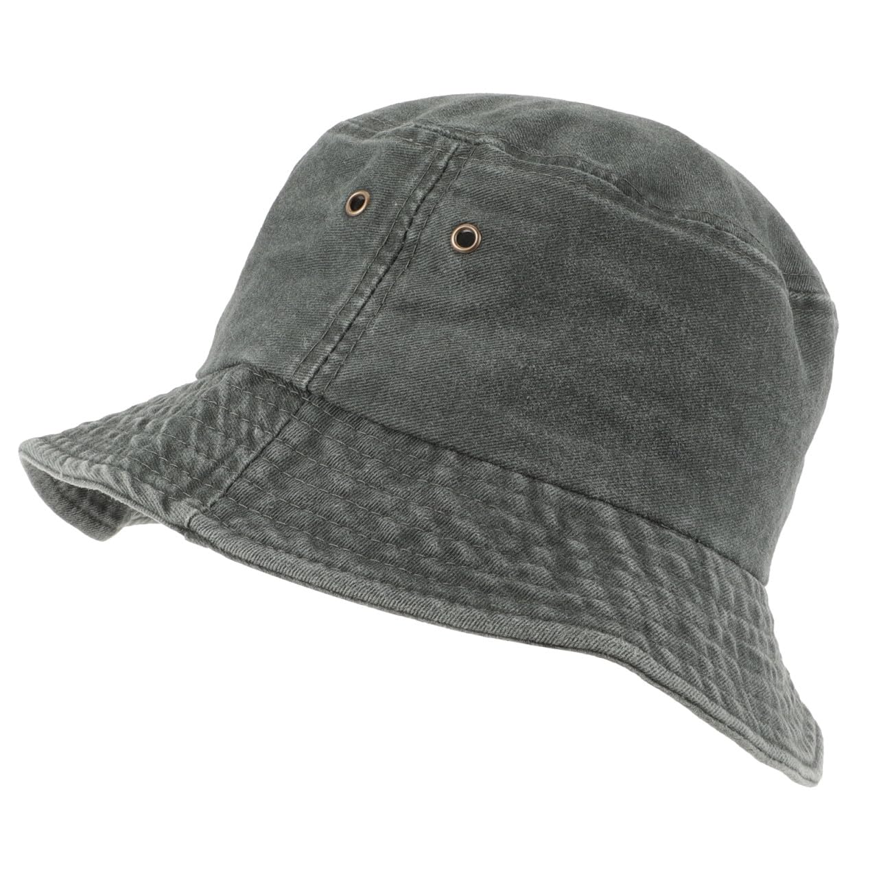 minkissy Cappello da Spiaggia con Protezione Solare A Larga da Uomo Nero Estivo da Barca A Rana Nero da Uomo da Surf Estivo in Cotone Lavato