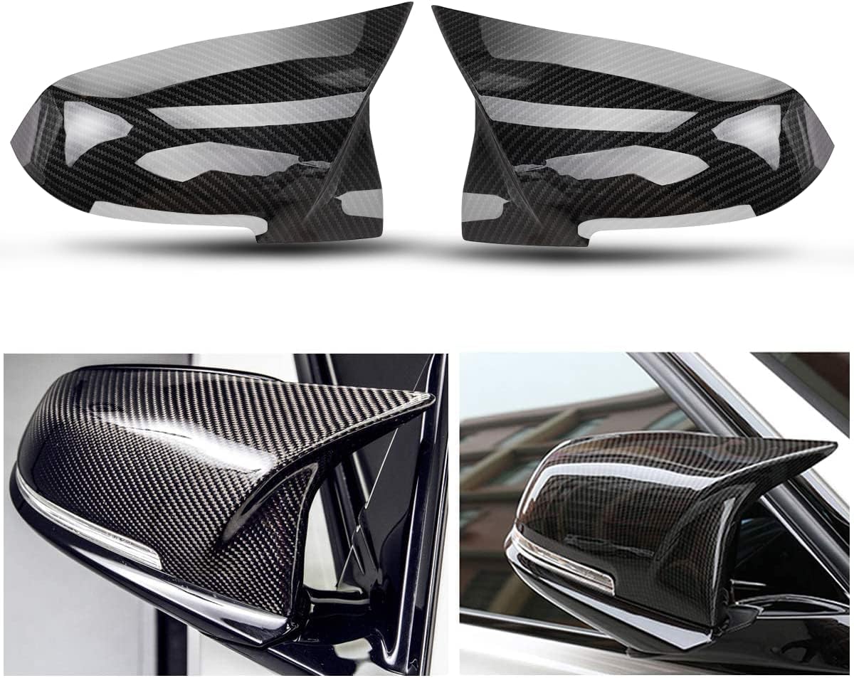 Tutor Auto Carbon Fiber Rearview Mirror Cover Cap Compatible with BMW 228i 435i 116i 118i 120i 125i 130i 218i 220i 320i 328i 330i 335i 420i 428i 435i F21 F30 F31 F32 F33 F36 X1