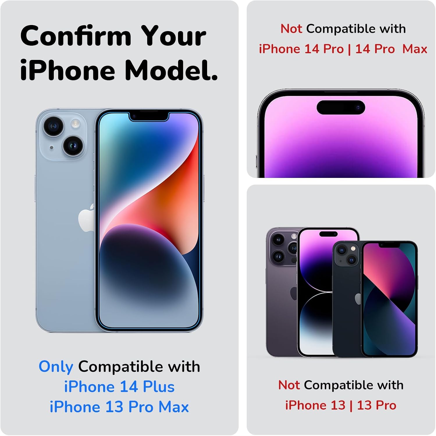 SYNCWIRE Privacy Screen Protector for iPhone 13 Pro Max/iPhone 14 Plus 6.7" [2-Pack], True 28° Anti Spy Tempered Glass Film with Auto Alignment Tool [9H Hardness] image 2