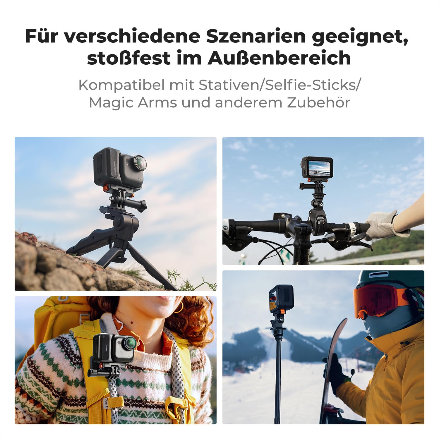 K&F CONCEPT Magnetische Schnellverschluss Adapterhalterung, Schnellverschlussschnalle Kompatibel mit Insta360 Go Ultra Zubehör, Magnetische Kamerahalterung mit 1/4 Zoll Schraubenloch