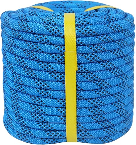 Miniatura 1 de YUZENET Cuerda trenzada de poliéster para aparejo arborista (38 pulgadas x 100 pies), cuerda de alta resistencia para exteriores, para escalada,