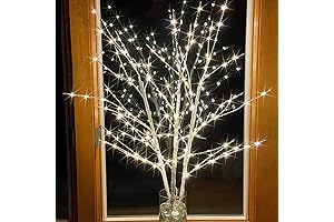 Lighted White Birch Christmas Tree Twigs