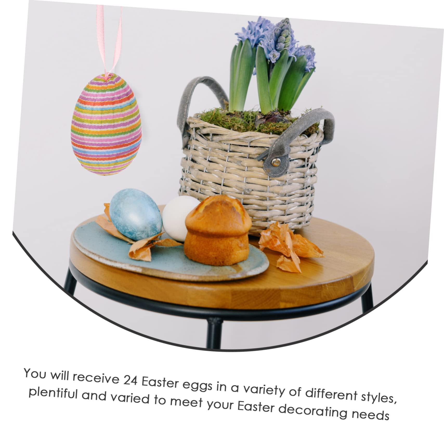 Cabilock 5 Sätze Schaumstoff-Ei-anhänger Ornamente Wachteleier Deko-Eier Aus Schaumstoff Easter Egg Decoration Ostern Tischdeko Osterei-Dekorationen Osterei-verzierung Papier Stück * 5